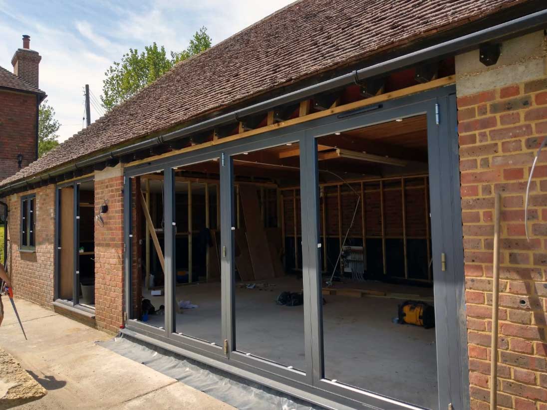 aluminium bi-fold doors Broad Oak Brede, East Sussex