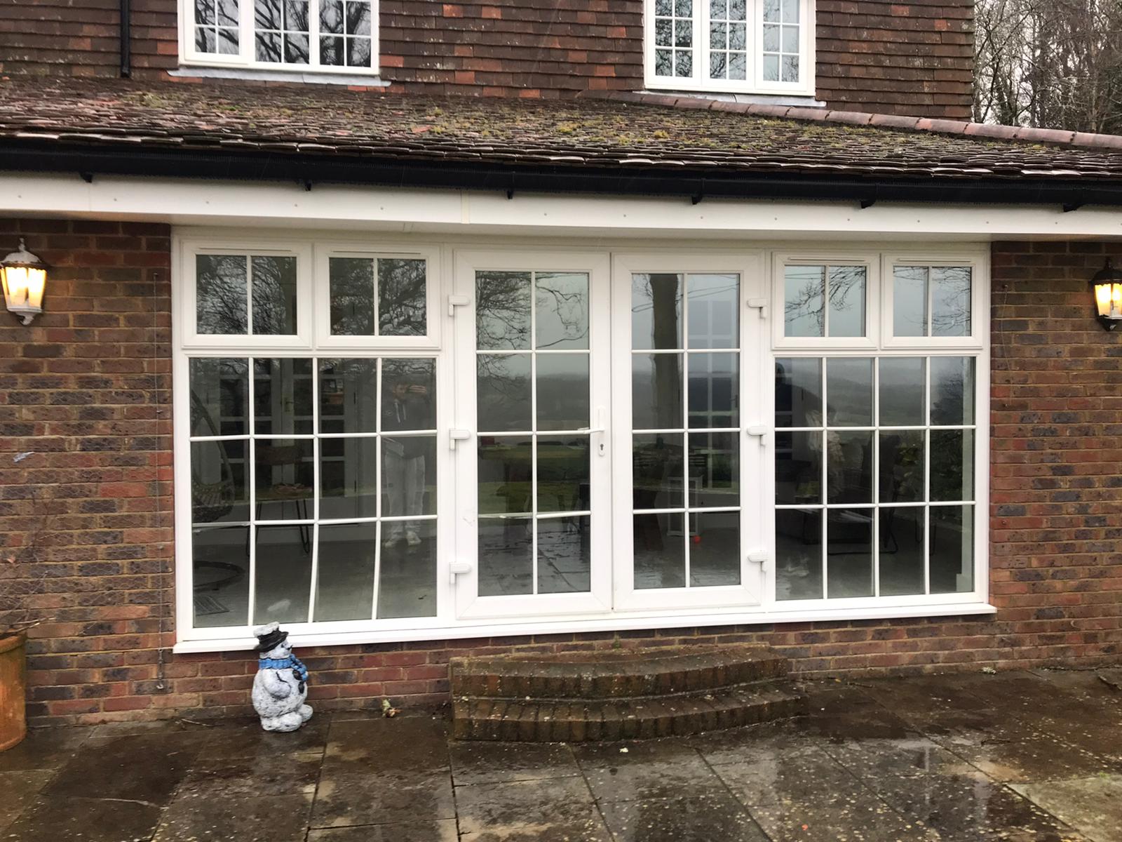 Replacing french doors with bifold doors Etchingham